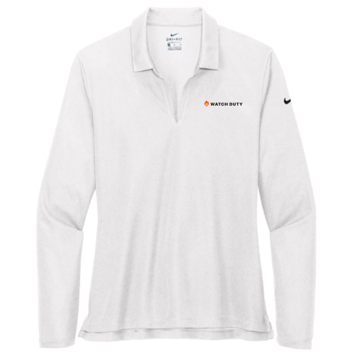 Watch Duty - Nike Ladies Dri-FIT Micro Pique 2.0 Long Sleeve Polo v2