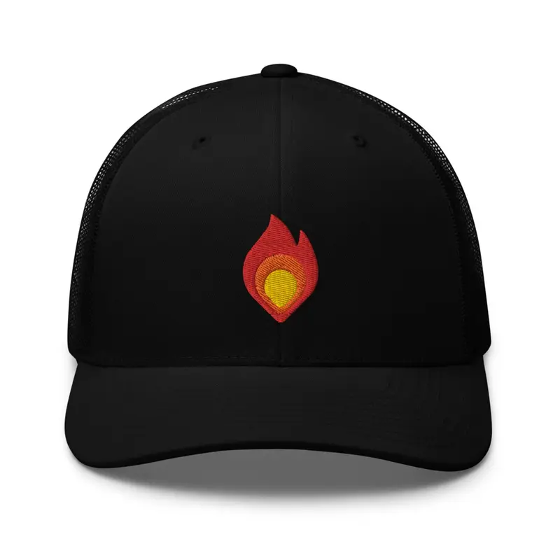 Trucker hat with Watch Duty logo