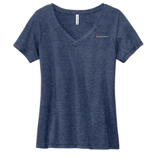 Watch Duty - Volunteer Knitwear Women's Daily V-Neck Tee USA-Made