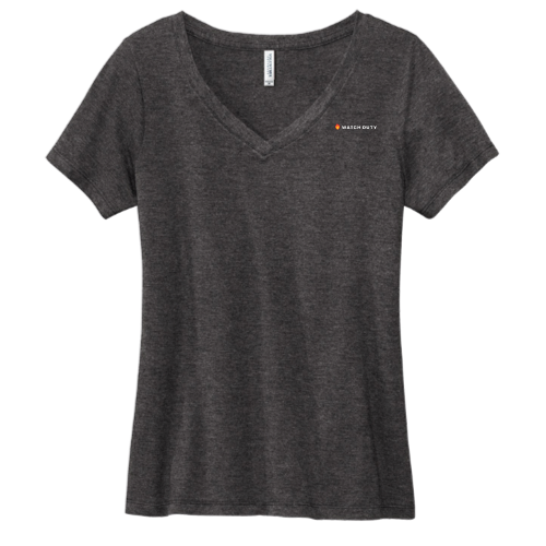 Watch Duty - Volunteer Knitwear Women's Daily V-Neck Tee USA-Made