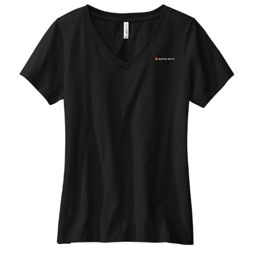 Watch Duty - Volunteer Knitwear Women's Daily V-Neck Tee USA-Made ...